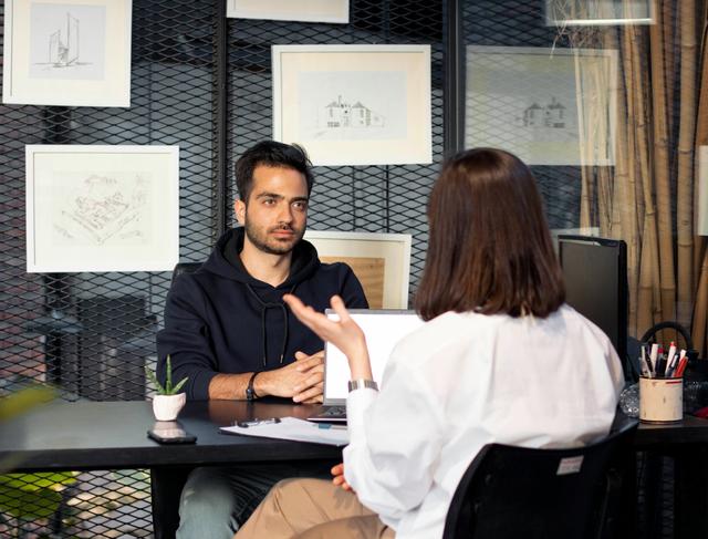 Business Discovery Photo of two people working